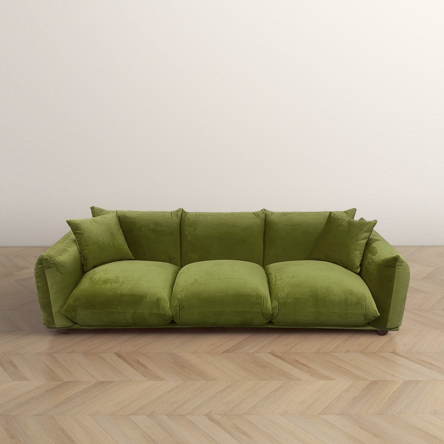 Divano Arten Mid-Century Modern di lusso in velluto/boucle