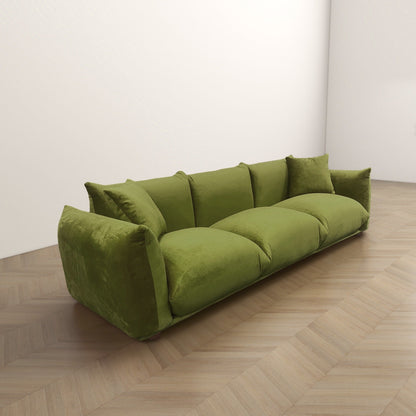 Divano Arten Mid-Century Modern di lusso in velluto/boucle