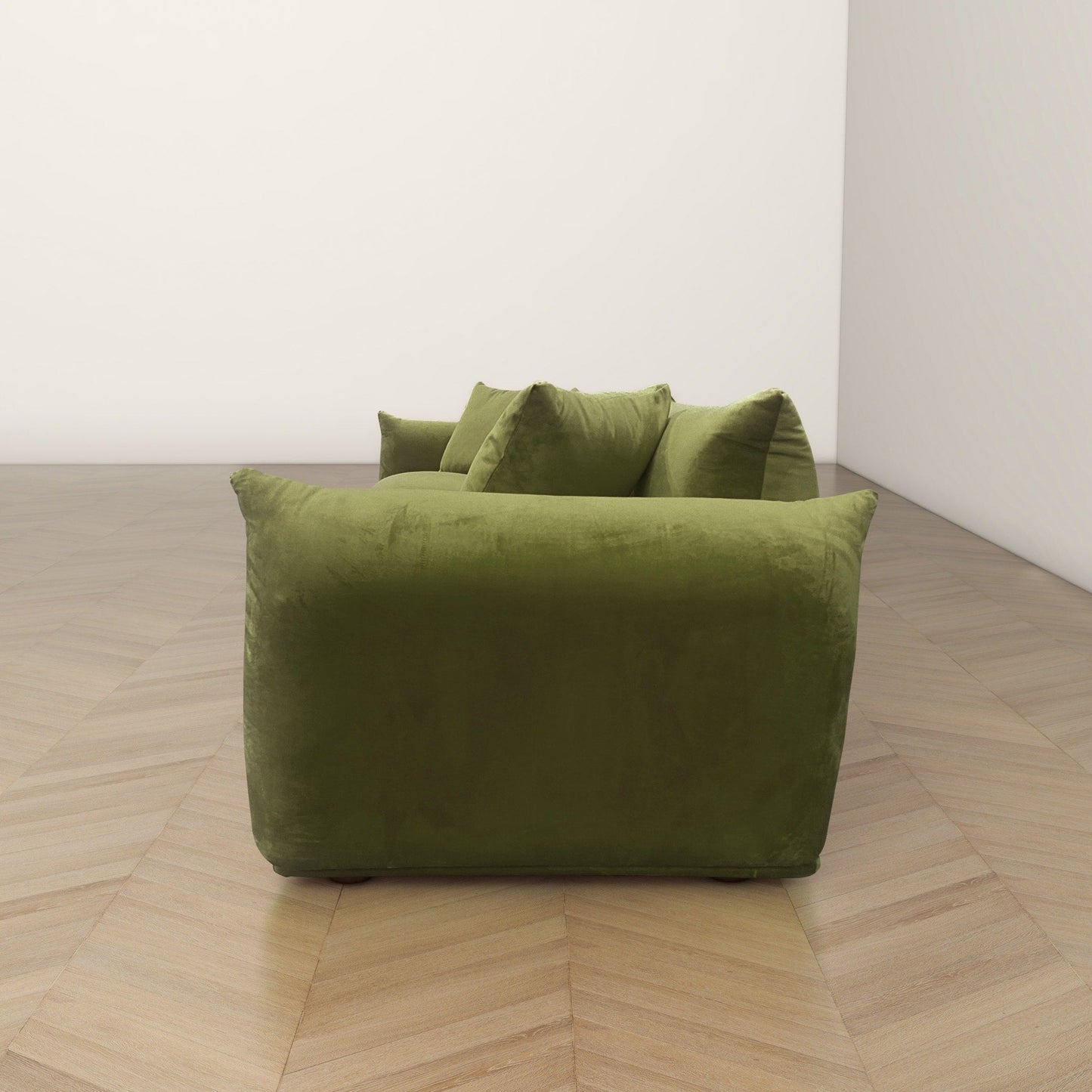 Divano Arten Mid-Century Modern di lusso in velluto/boucle