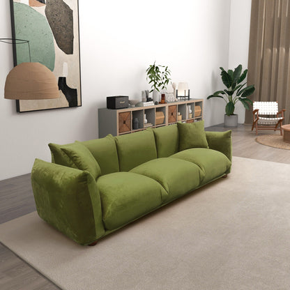 Divano Arten Mid-Century Modern di lusso in velluto/boucle