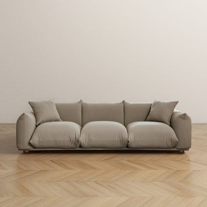 Divano Arten Mid-Century Modern di lusso in velluto/boucle