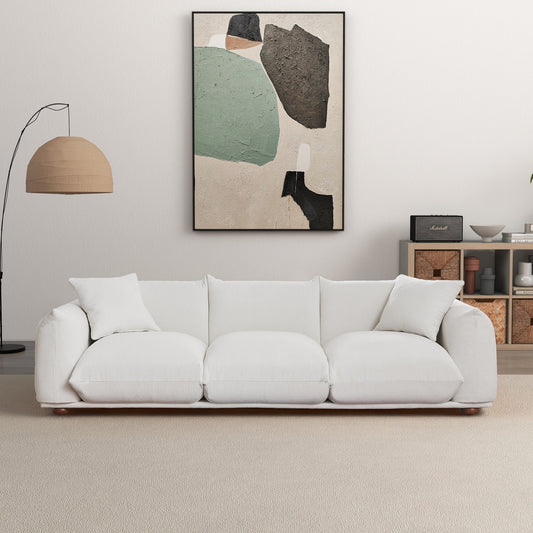 Divano Arten Mid-Century Modern di lusso in velluto/boucle