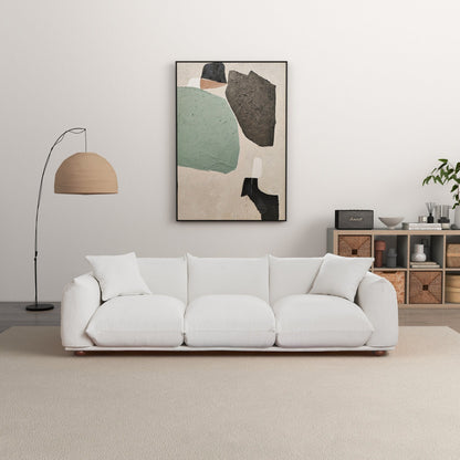 Divano Arten Mid-Century Modern di lusso in velluto/boucle