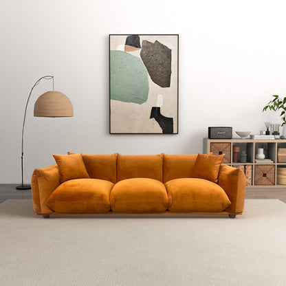 Divano Arten Mid-Century Modern di lusso in velluto/boucle