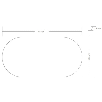 Specchio decorativo ovale moderno in alluminio a forma di pillola Livabliss Aranya