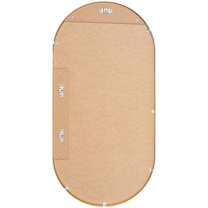 Specchio decorativo ovale moderno in alluminio a forma di pillola Livabliss Aranya