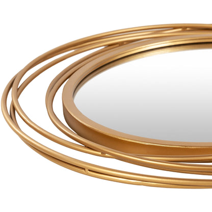 Specchio rotondo dorato Livabliss Kindra Modern Circles
