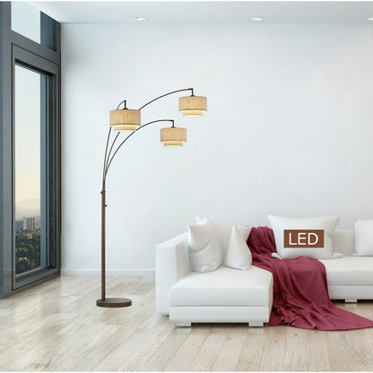 Lampada da terra a LED in bronzo antico Artiva Lumiere III Arc