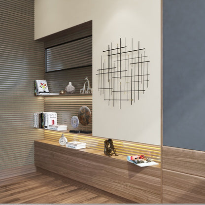 Decorazione da parete moderna in metallo Idakra di Carson Carrington - 28H x 28W x 1,5D