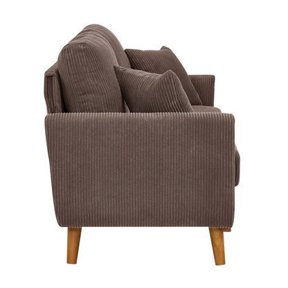 Divano Asher Mid-Century in velluto a coste