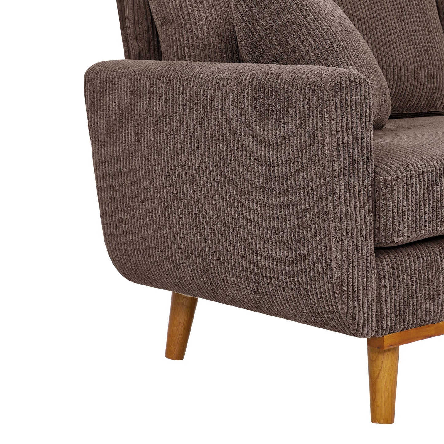 Divano Asher Mid-Century in velluto a coste