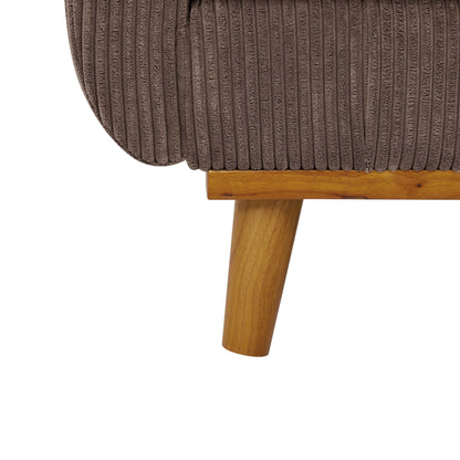 Divano Asher Mid-Century in velluto a coste