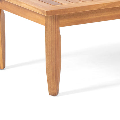 Set da salotto Aston Outdoor Mid-Century Modern in acacia con 4 posti e cuscini di Christopher Knight Home