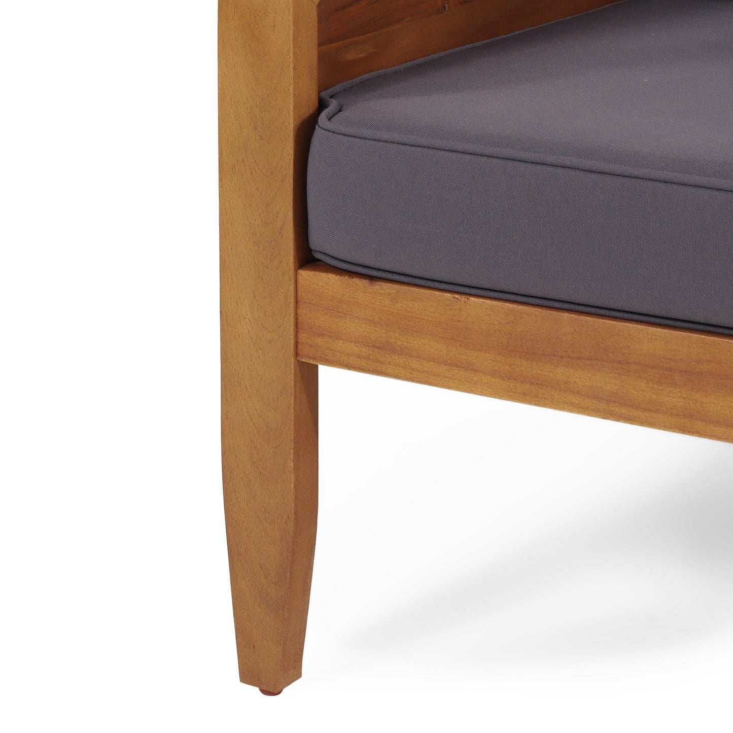 Divano componibile in legno di acacia Aston Outdoor Mid-Century Modern di Christopher Knight Home