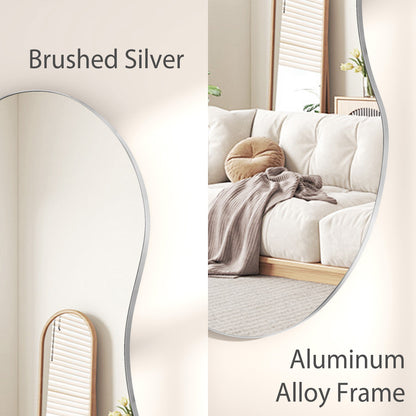 Specchio da parete antico ondulato asimmetrico