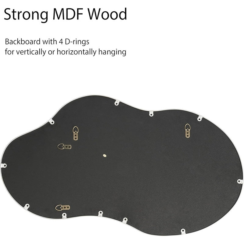 Specchio da parete antico ondulato asimmetrico