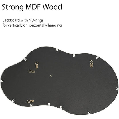 Specchio da parete antico ondulato asimmetrico