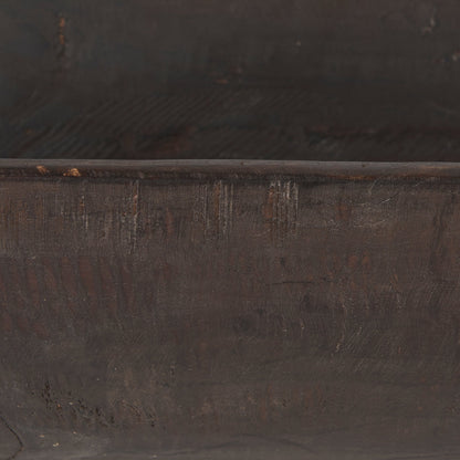 Ciotola Athena Extra Large Oblong in legno di recupero nero-marrone - 26,0 L x 10,0 W x 7,0 H