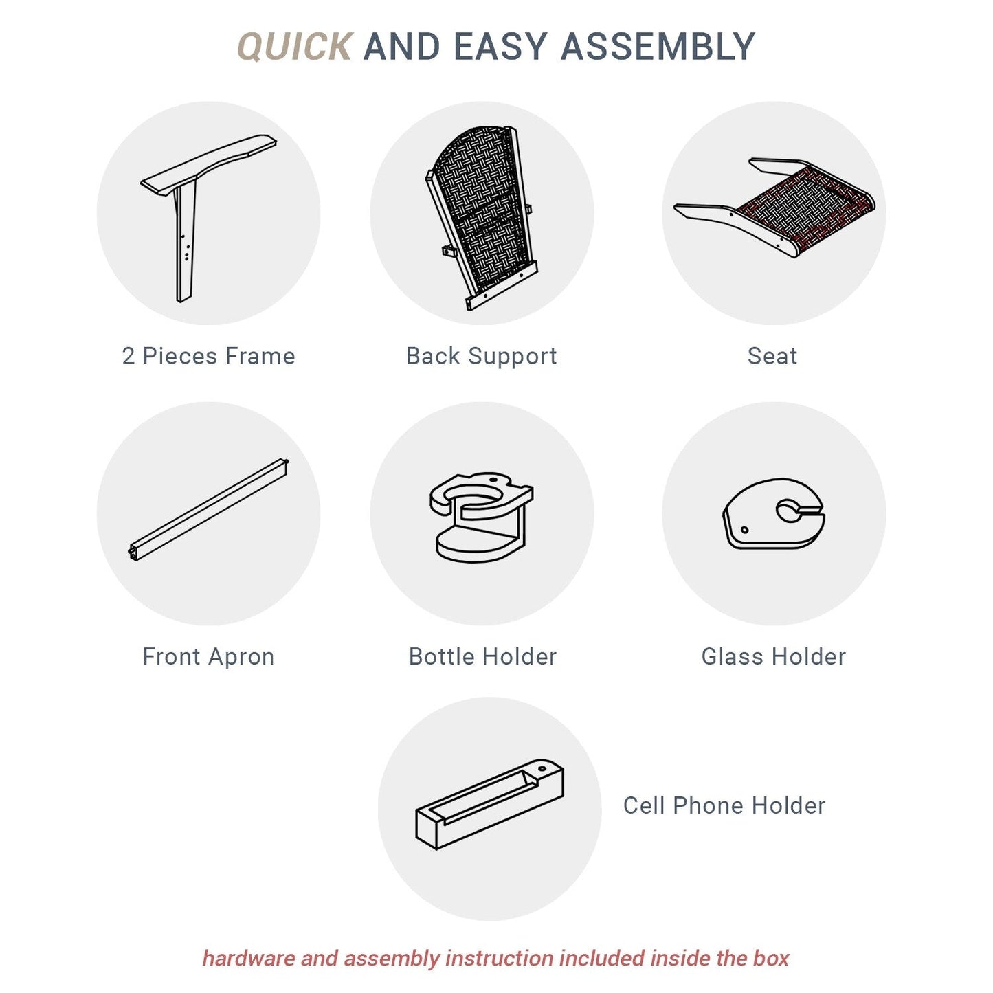 Set di 4 sedie Adirondack da esterno imbottite in teak Cambridge Casual Auburn