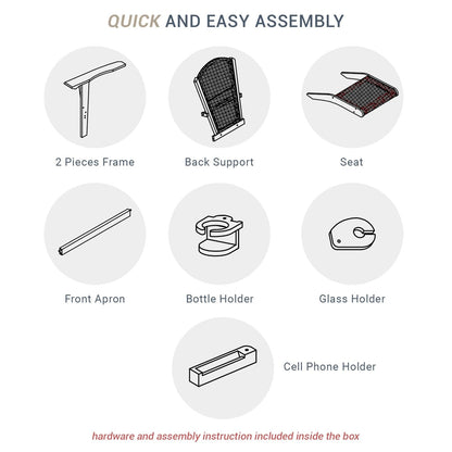 Set di 4 sedie Adirondack da esterno imbottite in teak Cambridge Casual Auburn