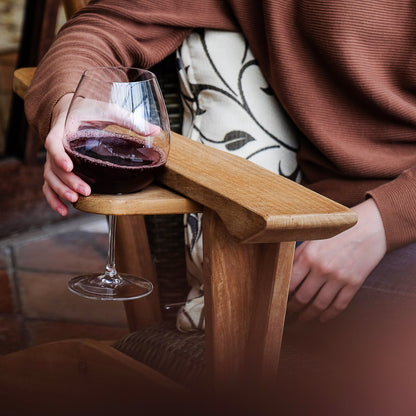 Set di 4 sedie Adirondack da esterno imbottite in teak Cambridge Casual Auburn