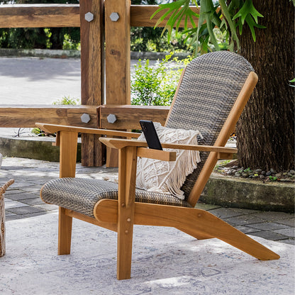 Set di 5 sedie Adirondack da esterno imbottite in teak Cambridge Casual Auburn