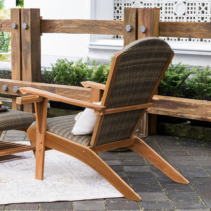 Set di 5 sedie Adirondack da esterno imbottite in teak Cambridge Casual Auburn