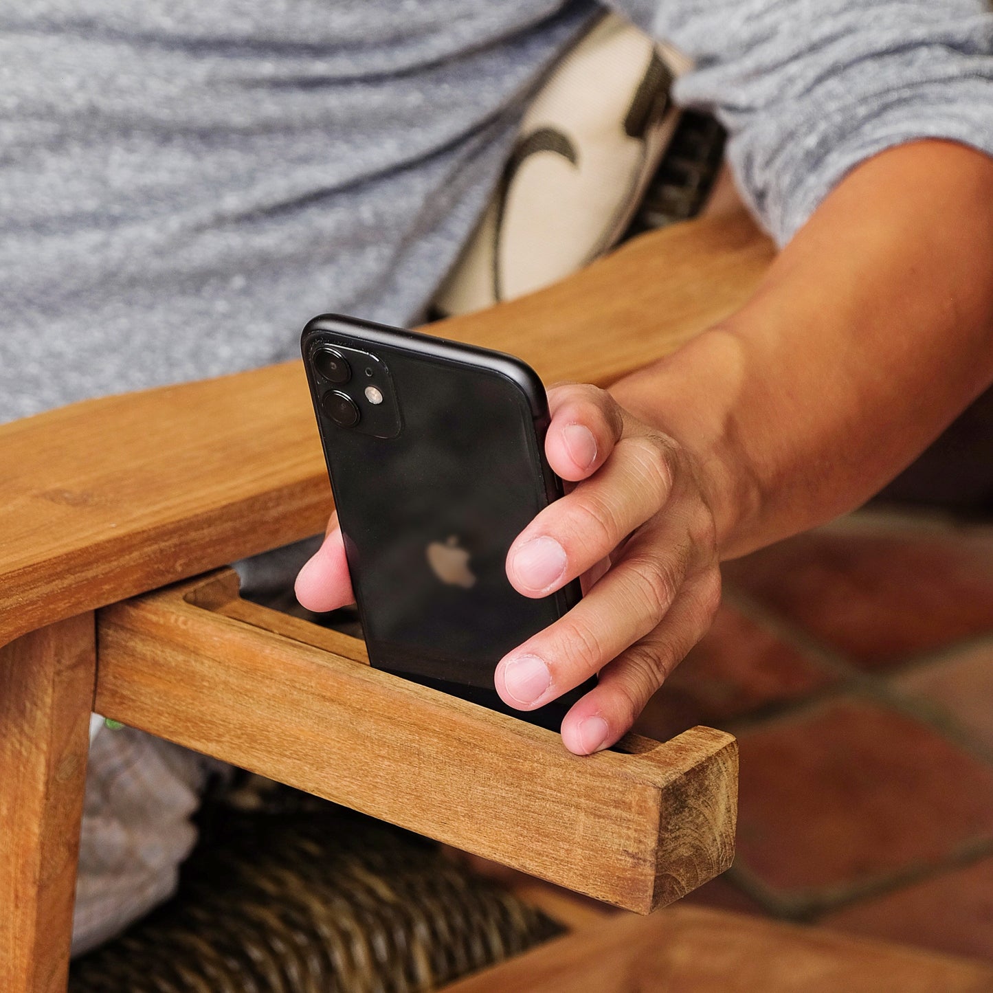 Set di 5 sedie Adirondack da esterno imbottite in teak Cambridge Casual Auburn