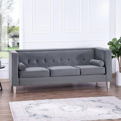 Divano per soggiorno Divano Mid Century con cuscino trapuntato Gambe in legno massello per soggiorno Camera da letto Comodo