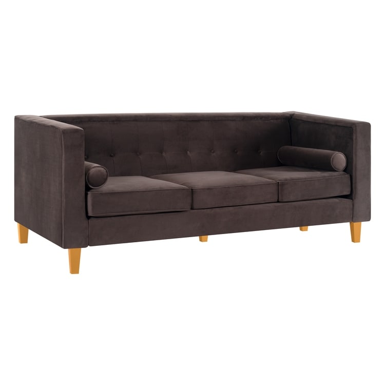 Divano per soggiorno Divano Mid Century con cuscino trapuntato Gambe in legno massello per soggiorno Camera da letto Comodo