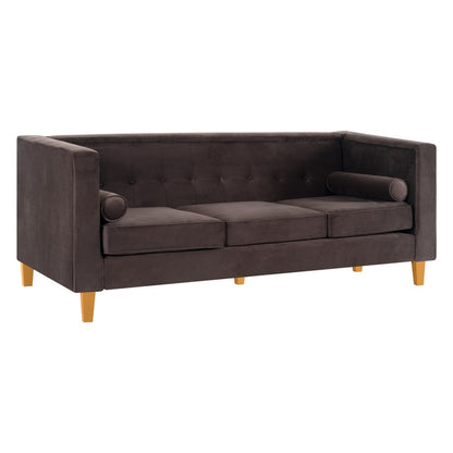 Divano per soggiorno Divano Mid Century con cuscino trapuntato Gambe in legno massello per soggiorno Camera da letto Comodo