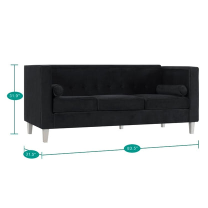 Divano per soggiorno Divano Mid Century con cuscino trapuntato Gambe in legno massello per soggiorno Camera da letto Comodo