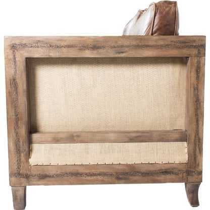 Divano in pelle marrone vintage Dina di Aurelle Home