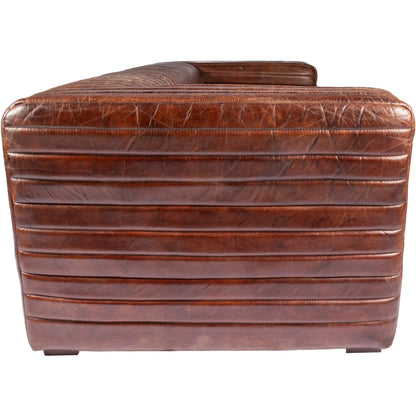 Divano moderno in pelle con cuciture a canale Caolo di Aurelle Home