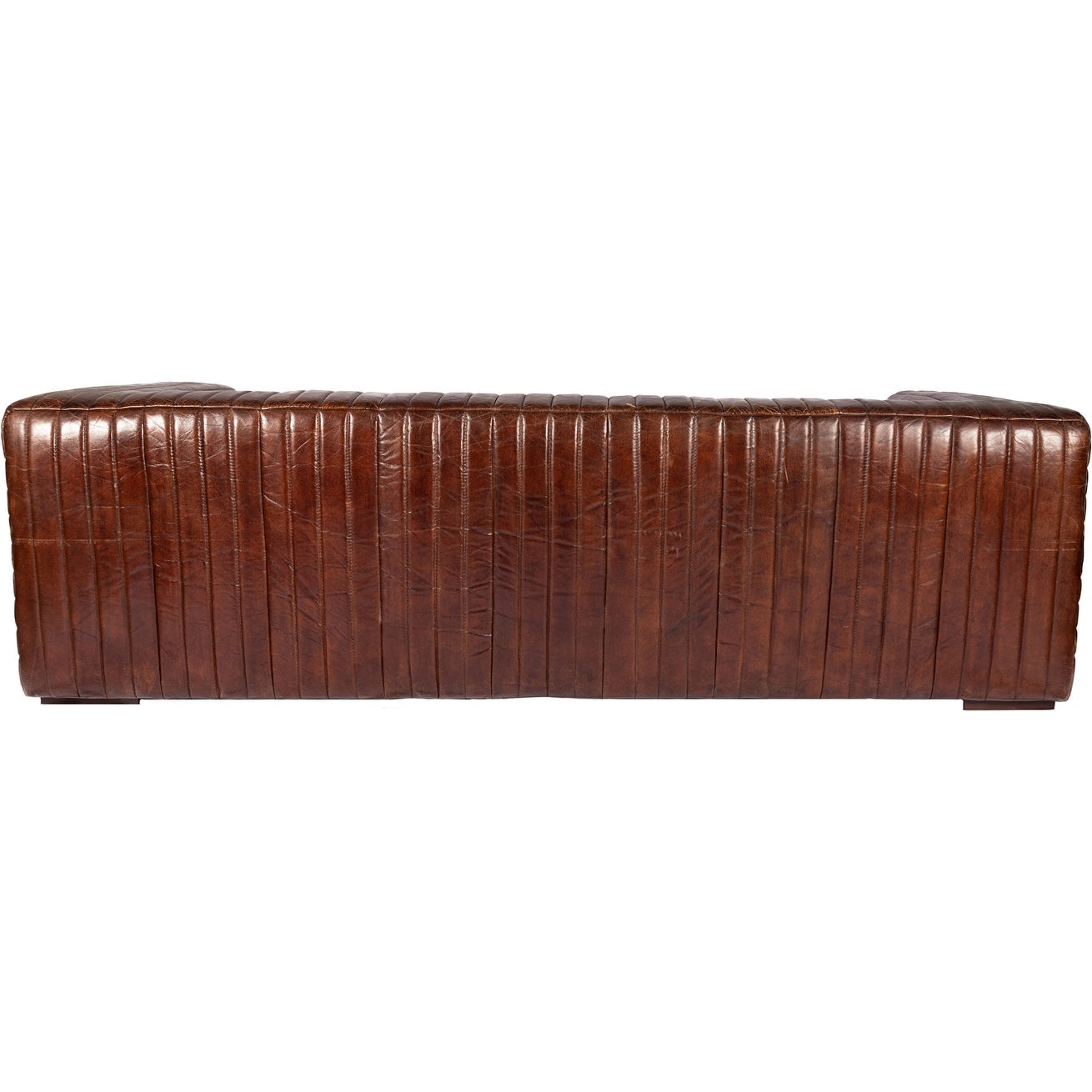 Divano moderno in pelle con cuciture a canale Caolo di Aurelle Home