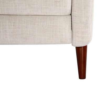 Poltrona reclinabile manuale Aurora Comfy con base in legno