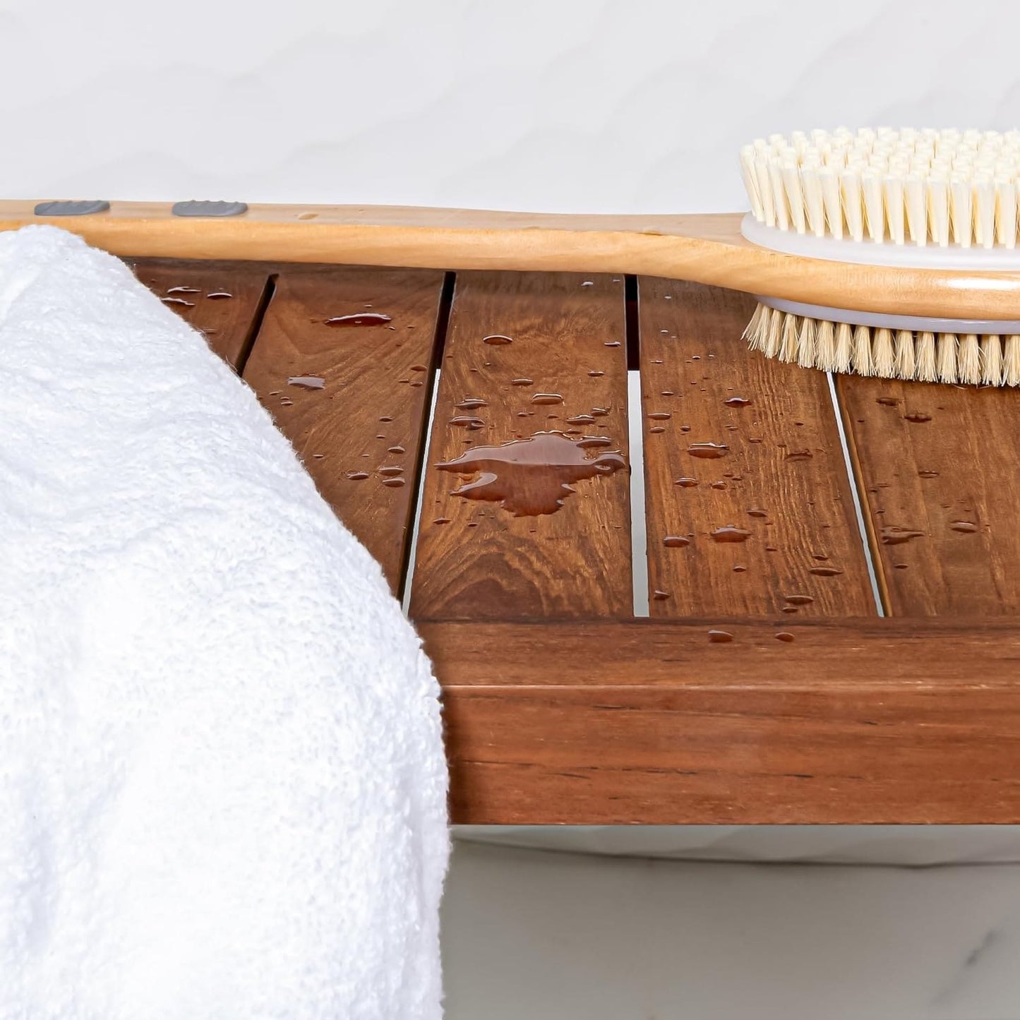 Tavolo/panca da doccia in teak indonesiano Aurora Home