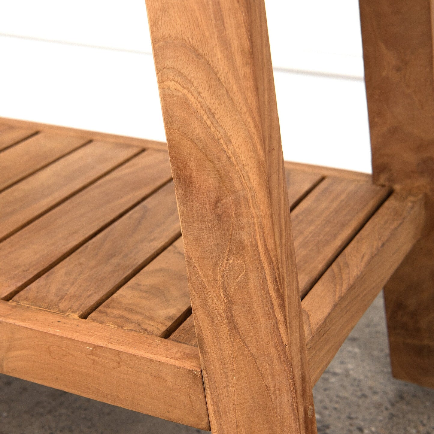 Tavolo/panca da doccia in teak indonesiano Aurora Home