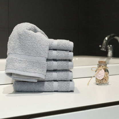 Autentici asciugamani in spugna di cotone turco Omni per hotel e spa (set da 6)