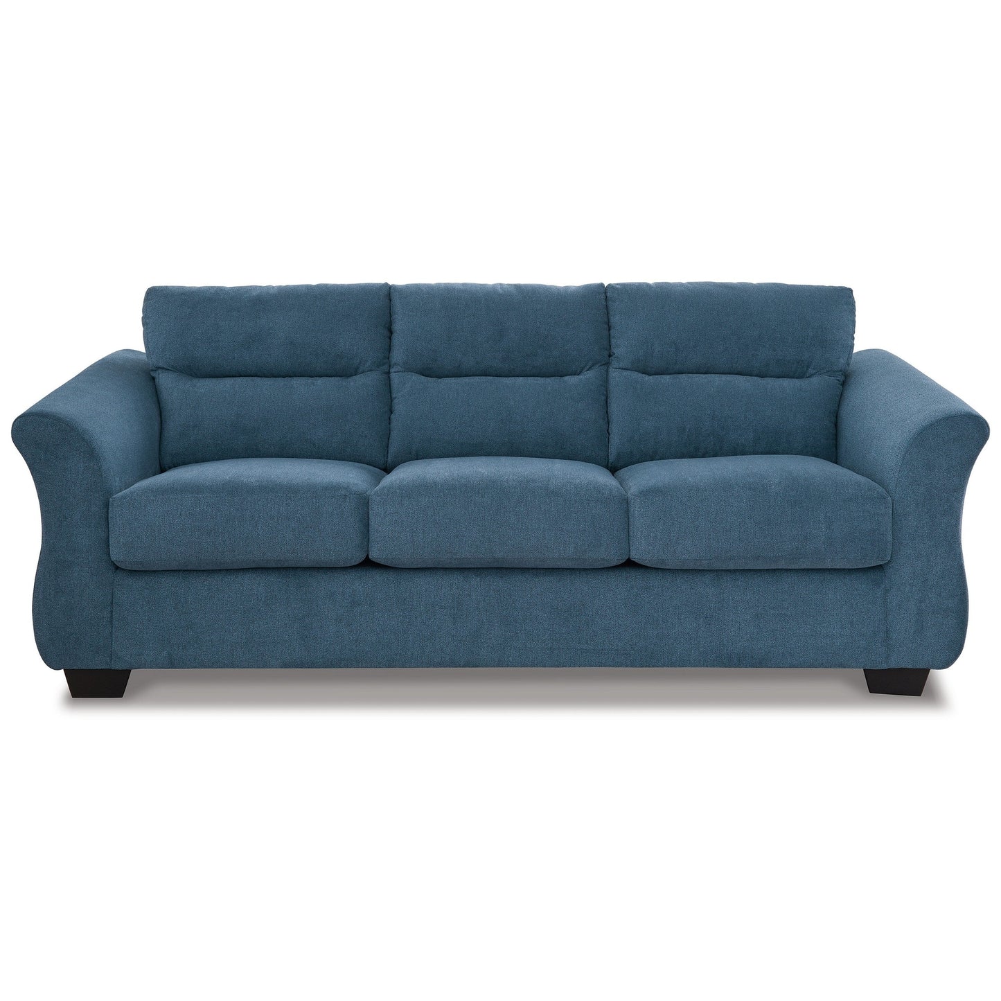 Divano Avel, morbido poliestere blu indaco, seduta resistente all'abbassamento, 88 pollici