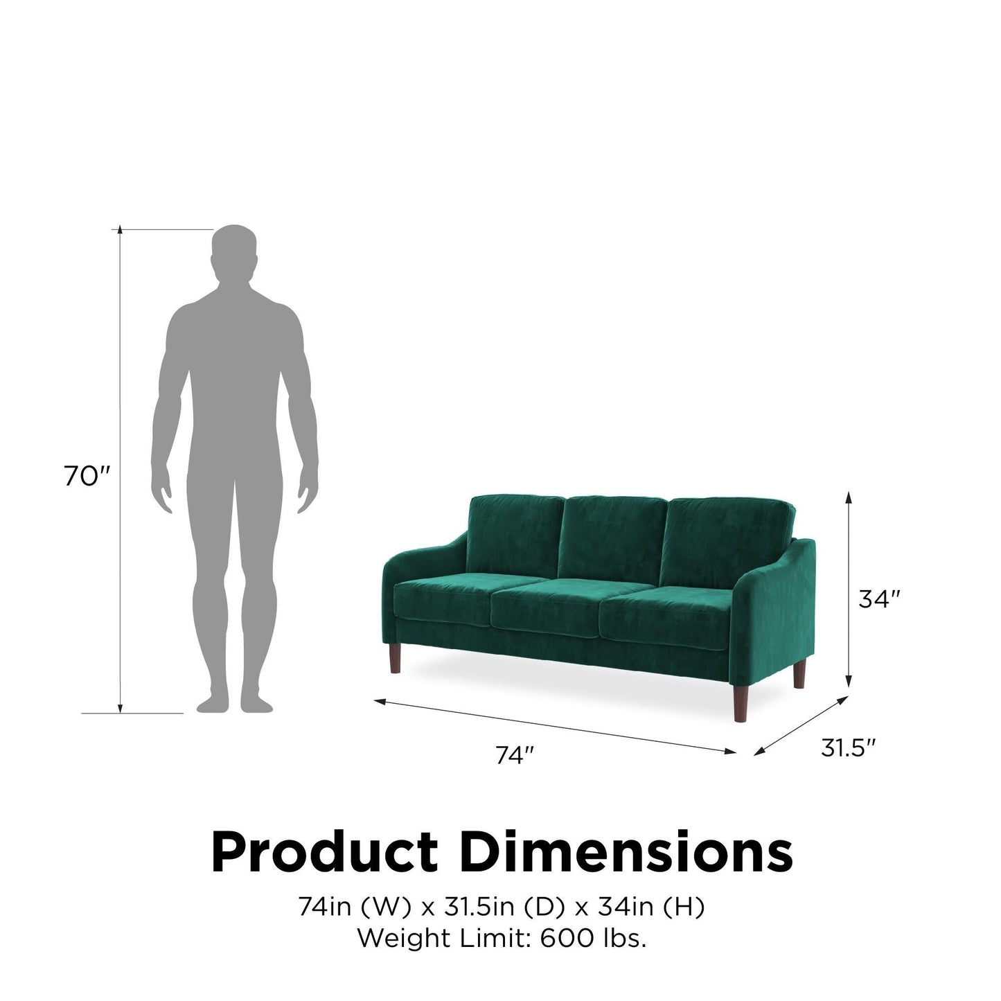 Divano a 3 posti Avenue Greene Wilson