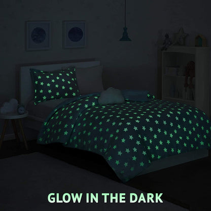 Set di piumoni in peluche Avery Aqua Glow In The Dark di Intelligent Design Kids