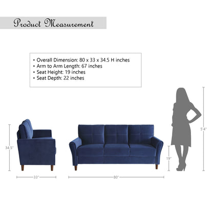 Divano in velluto trapuntato Avlona