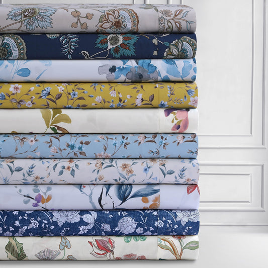 Set di lenzuola con tasche profonde in raso di cotone biologico Azores Home a 300 fili