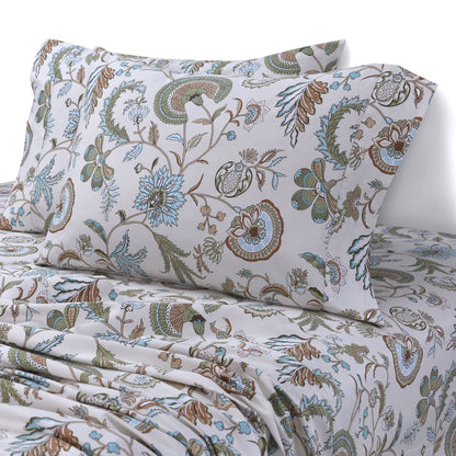 Set di lenzuola con tasche profonde in raso di cotone biologico Azores Home a 300 fili