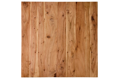 Tavolo Quadrato Con Gambe Metallo (Trattamento Anti Macchia)