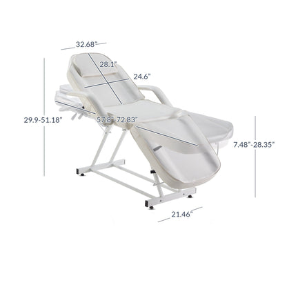 BELLAVIE Sedia da tavolo regolabile per salone di bellezza e spa per tatuaggi