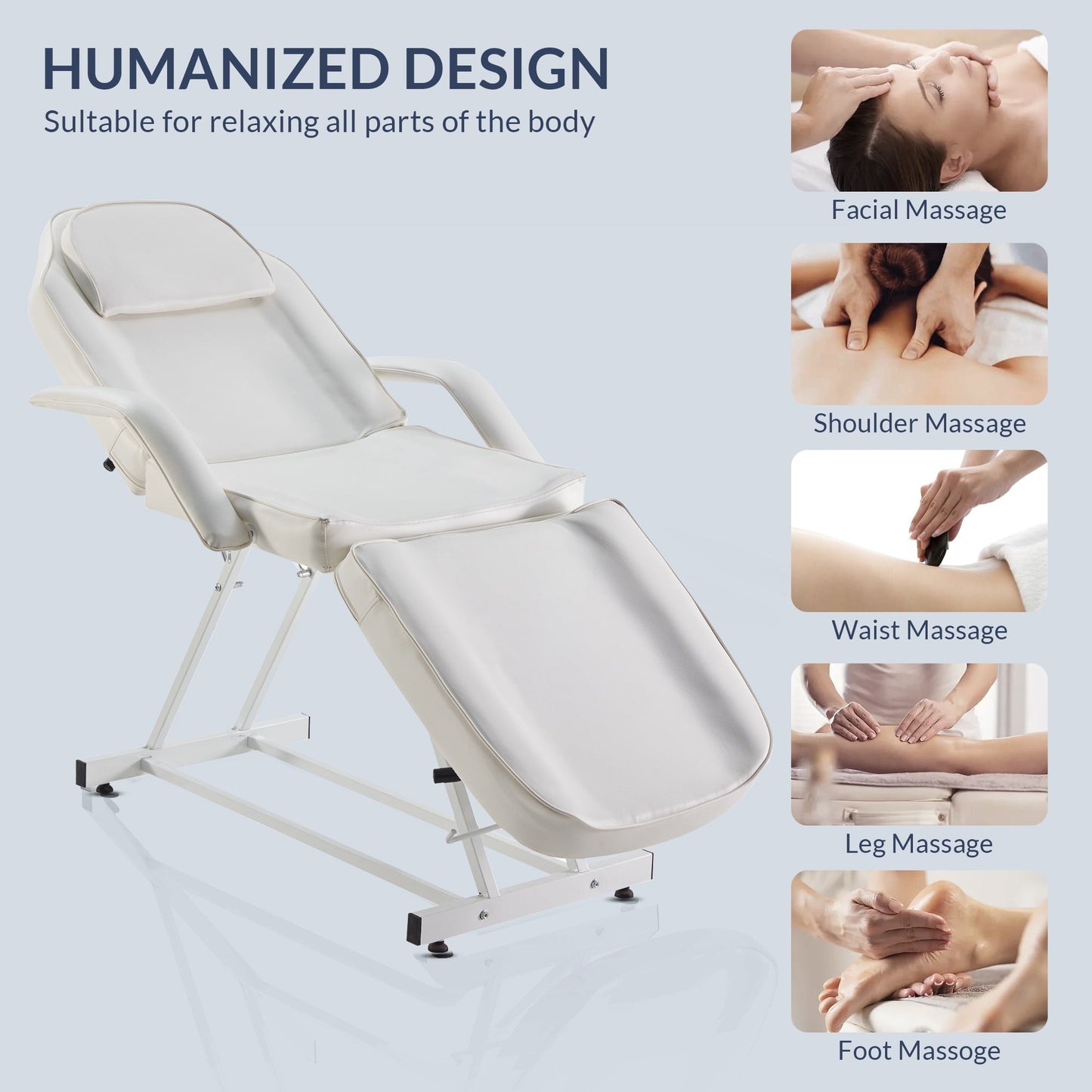 BELLAVIE Sedia da tavolo regolabile per salone di bellezza e spa per tatuaggi