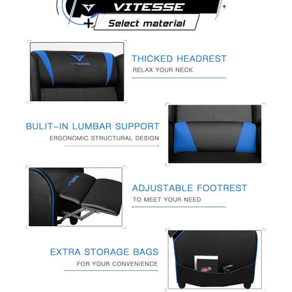 Poltrona reclinabile da gioco BOSSIN, stile racing, con schienale alto, poltrone reclinabili per soggiorno, posti a sedere per teatro