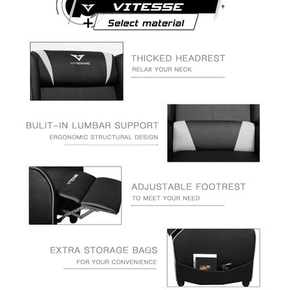 Poltrona reclinabile da gioco BOSSIN, stile racing, con schienale alto, poltrone reclinabili per soggiorno, posti a sedere per teatro